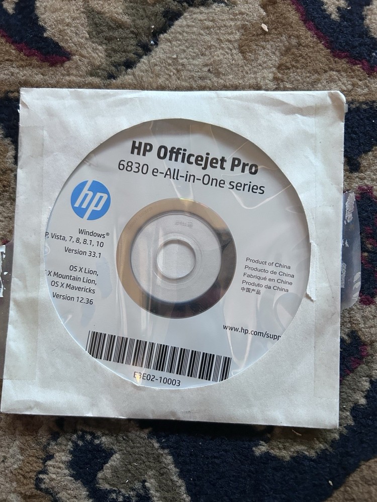 HP Officejet 6830 Printer Starter CD Software Disc Windows & Mac