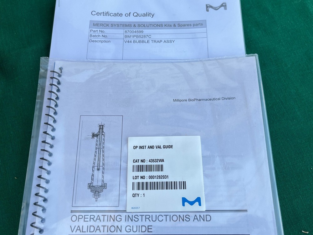 Millipore 87004599 V44 BUBBLE TRAP ASSEMBLY Sigma