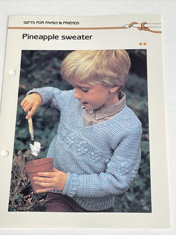 Marshall Cavendish Child's Pineapple Sweater Crochet Pattern