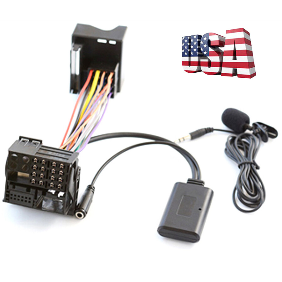 12PIN Aux Bluetooth 5.0 Adapter+ Microphone Cable For BMW X5 X3 Z4 E83 E85 E86