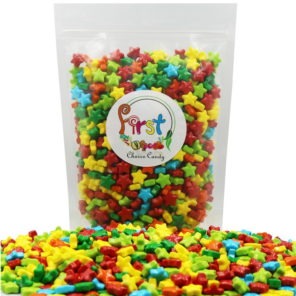 NEON STARS ASSORTED COLORED MINI HARD CANDIES