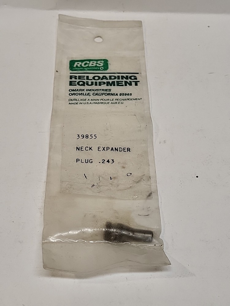 Rcbs Neck Expander Plug. 243 #39855