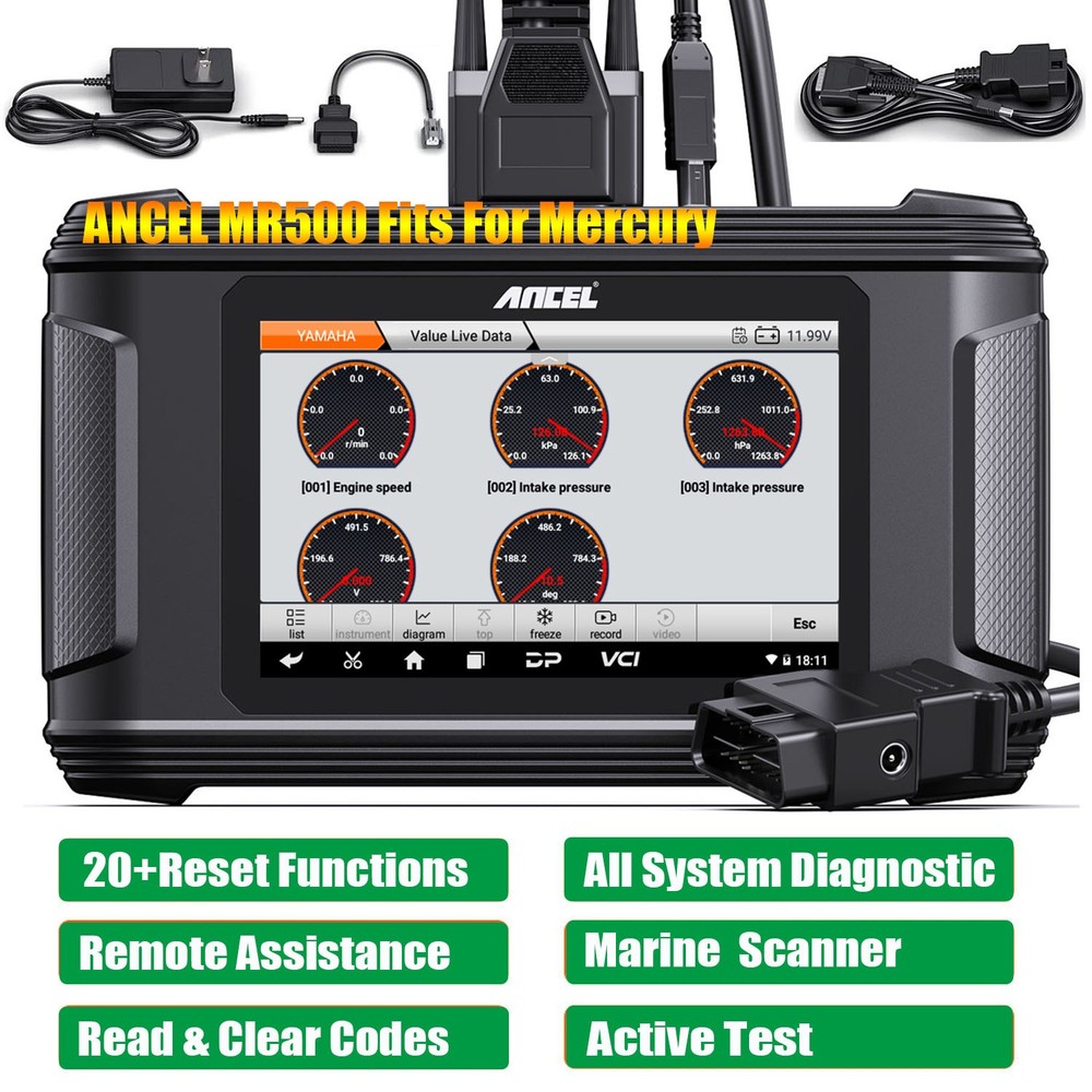 ANCEL MR500 Fits Mercury Marine Engine Diagnostic Tool Scanner OBD2 Code Reader