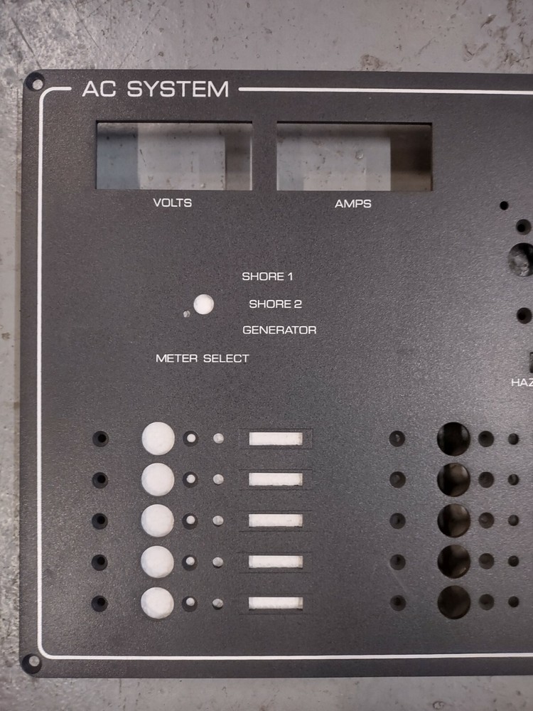 PURSUIT TIARA YACHTS AC DISTRIBUTION PANEL PANELTRONICS ALUMINUM