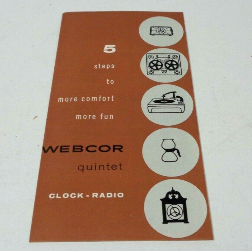 Webcor Clock Radio Brochure c 1954