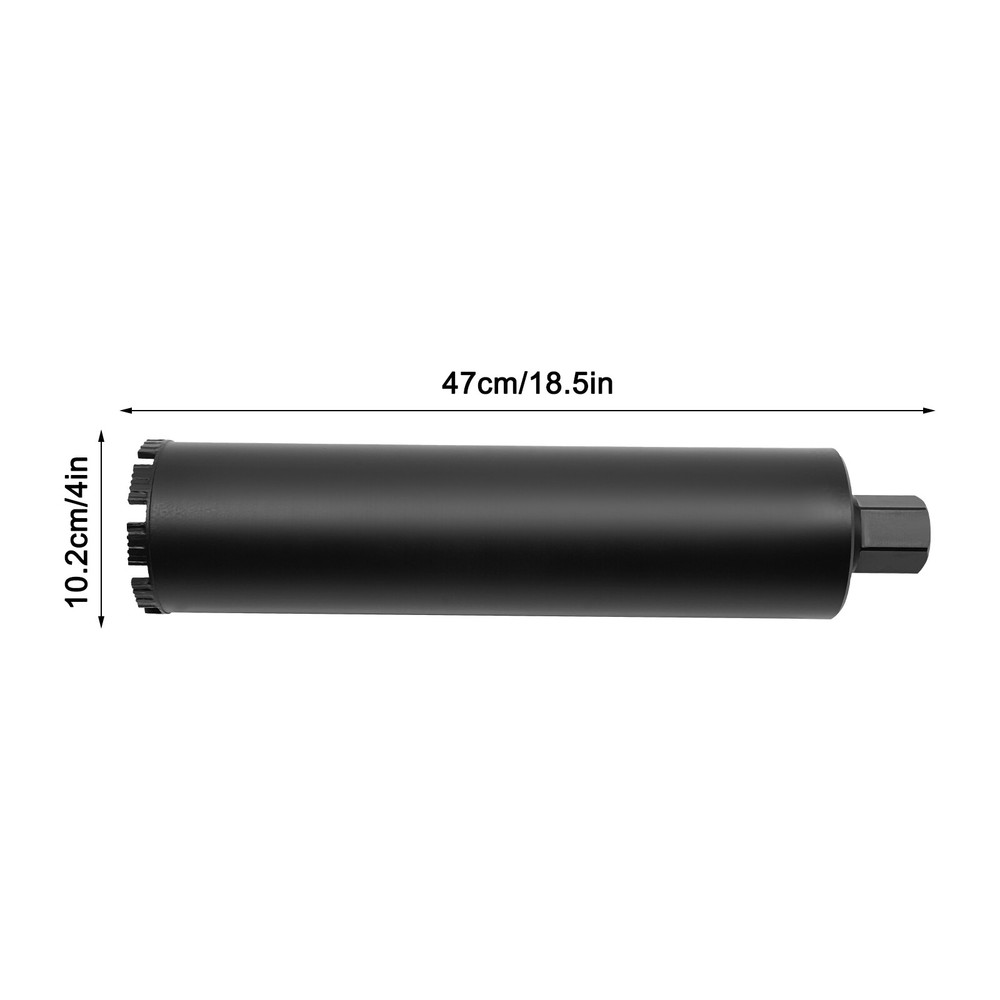 102x470mm Black Wet Core Drill Bit Core Bits For Concrete Diamond Core Drill