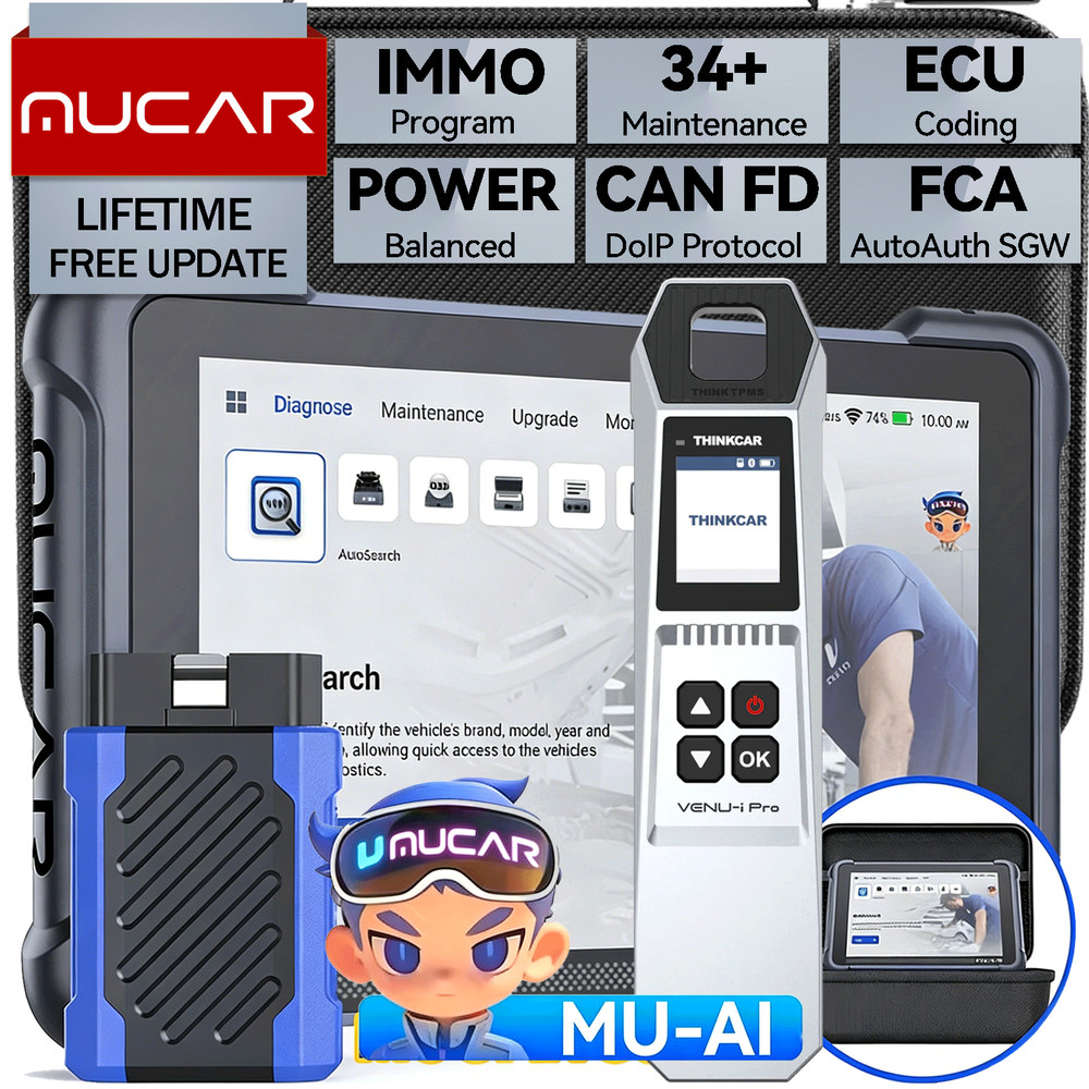 MUCAR 892BT TPMS Scanner AI Diagnostic Tool Bidirectional ECU Coding 35+Services