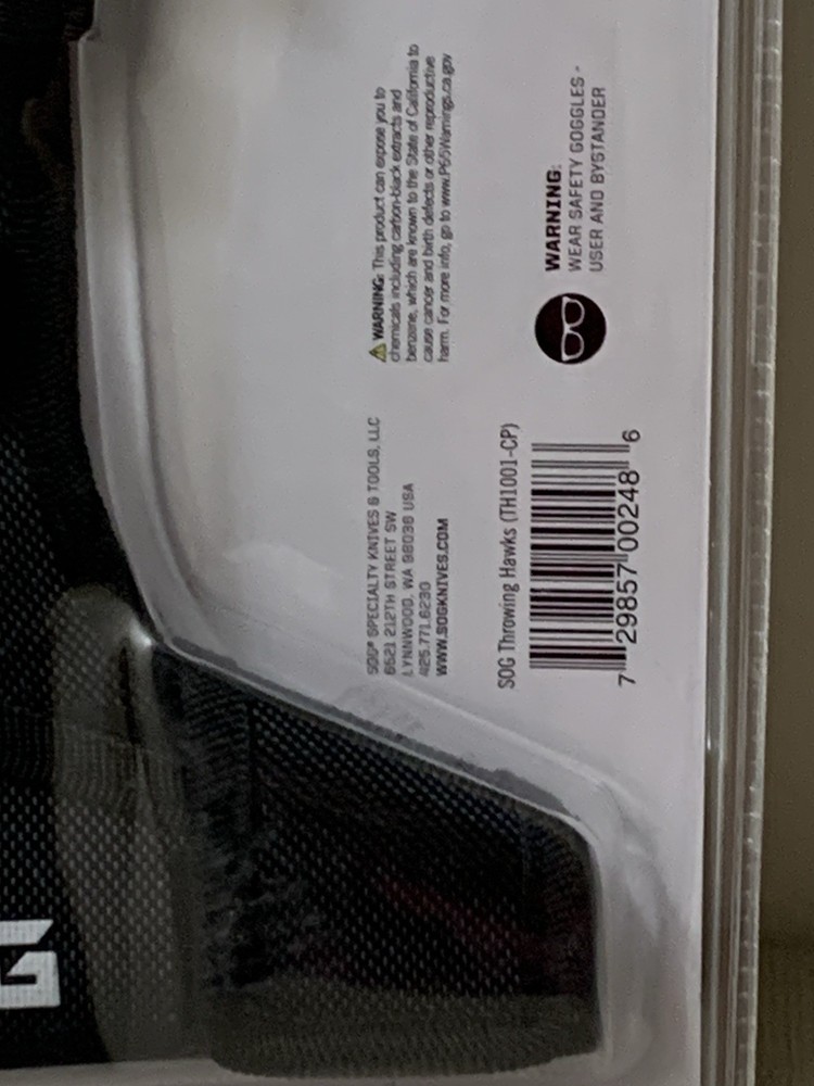 SOG THROWING HAWKS 10.75” Long ~ 3 PACK W/NYLON SHEATH