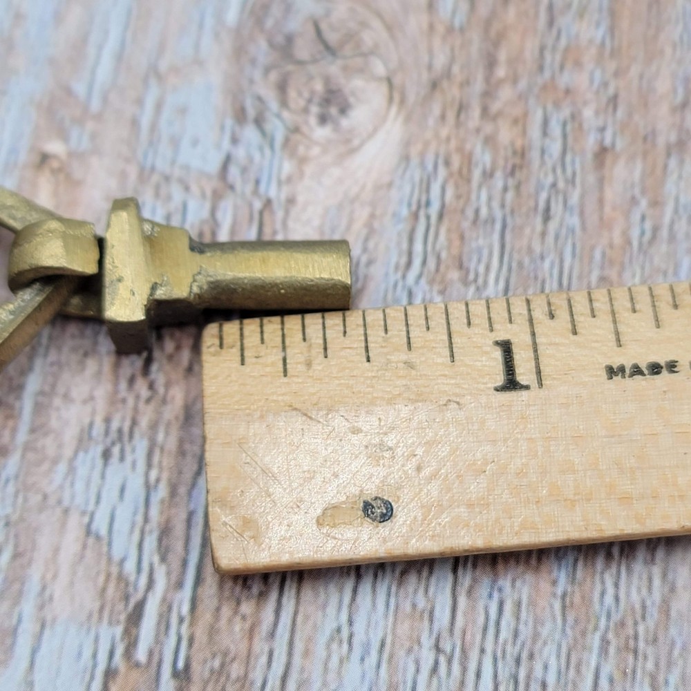 Vintage Solid Brass Drawer Pull Handle Salvage Hardware SINGLE ONLY