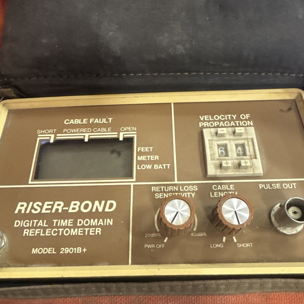 RISER BOND 2901B+DIGITAL Time Domain Reflectometer w/Manual *UNTESTED* bin10