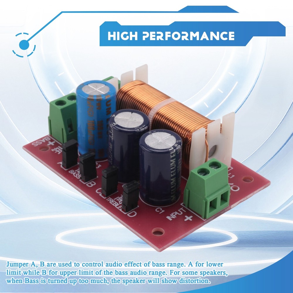 400W Speaker Crossover 2 Way High-Low 4-16 Ohm Frequency Divider for8274