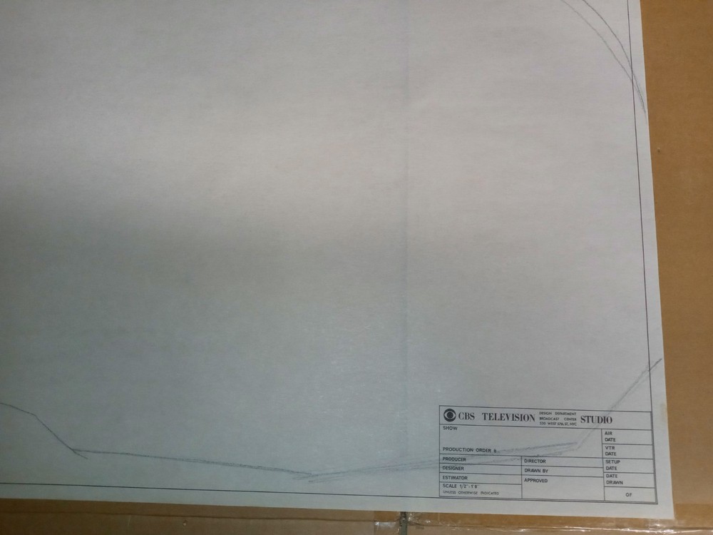 CBS Television Studio Original Pencil Set Test #2 Design 1970's