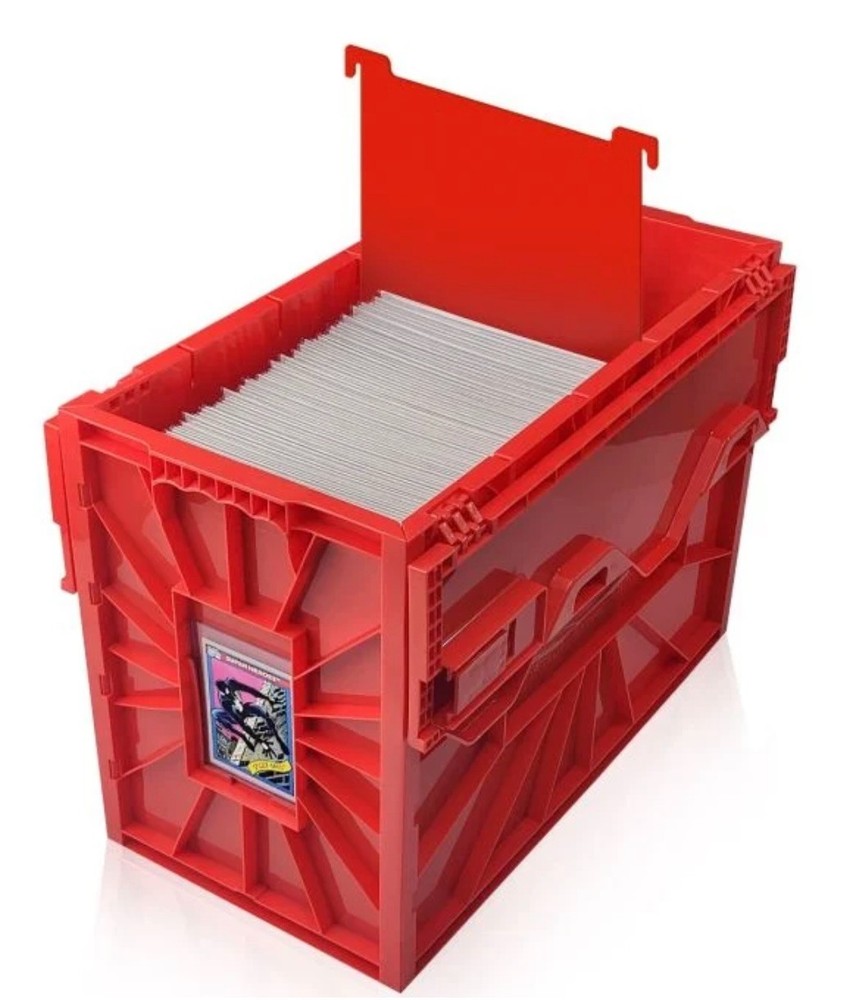 BCW Short Comic Bin Stackable w/ Locking Lid (Red Plastic) -  FREE Shipping!