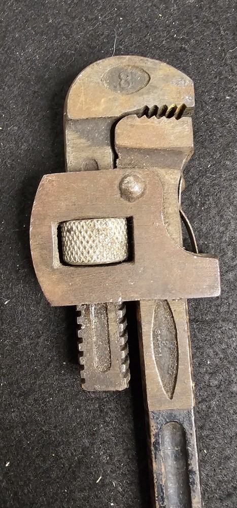 Vintage Worth 8 Inch Pipe Wrench Stillson Pattern