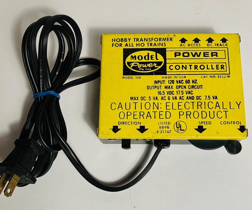 Model Power Mfg. Corp. Power Controller Model 100 EESJ-M Hobby Transformer