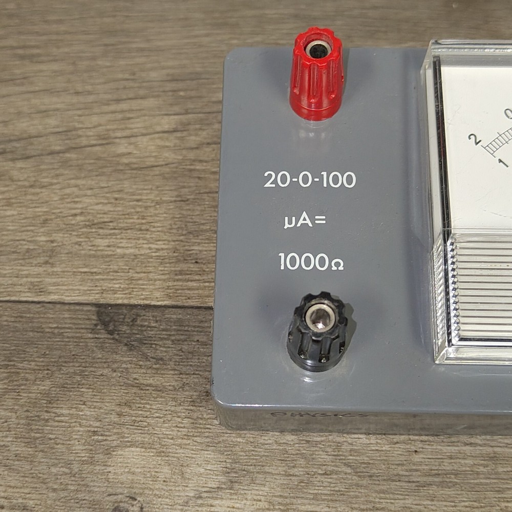 MICRO AMMETER, VINTAGE {PHYSICS} by UNILAB, (PHILIP HARRIS)