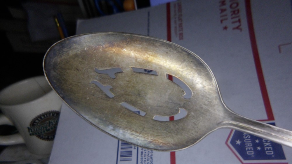 SIlverplate Slotted Spoon, Holmes and Edwards