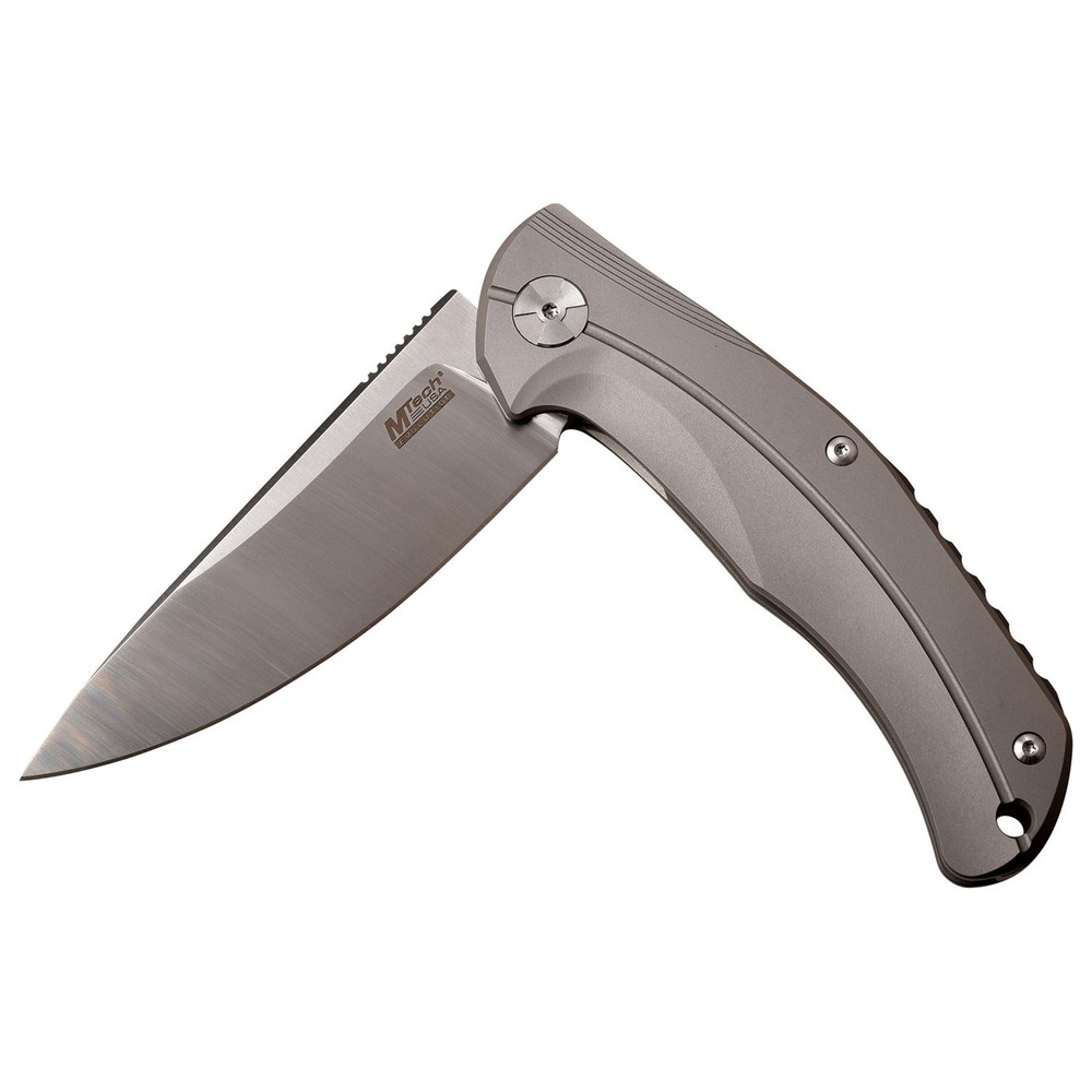 MTech USA Evolution Manual Folding Knife-Titanium Handle-Ball Bearing Pivot-Clip