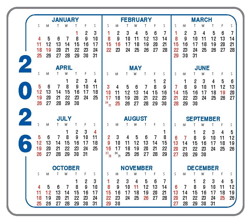 Frigidaire Calendar Magnet