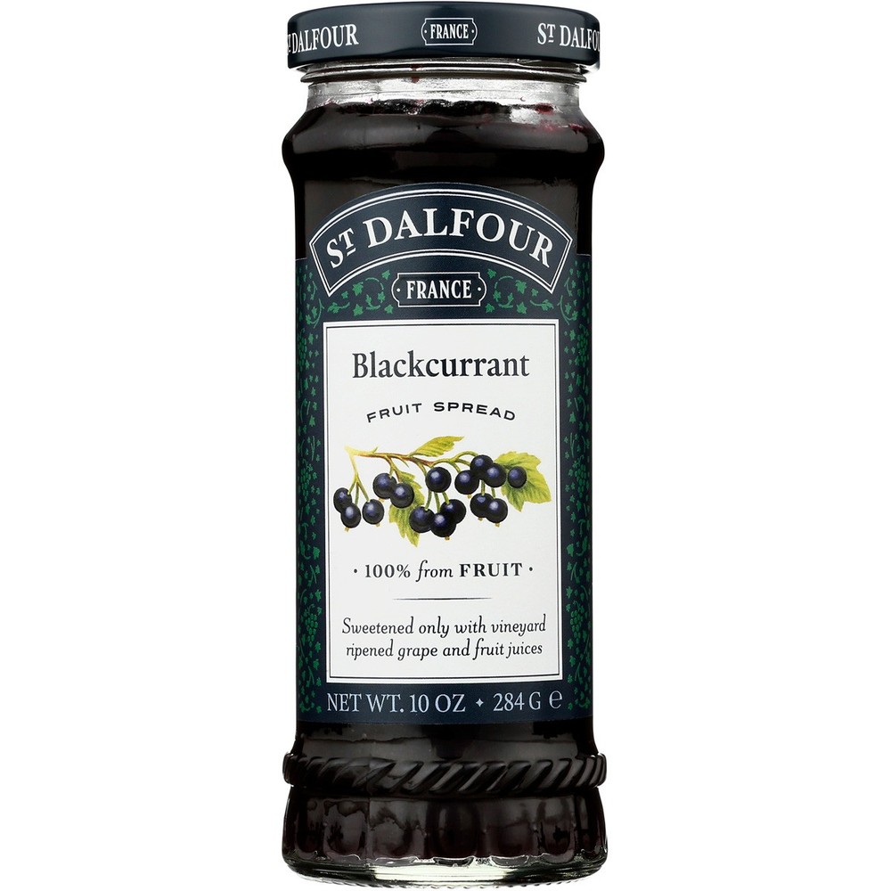 St Dalfour Blackcurrant Fruit Spread 10 Ounce