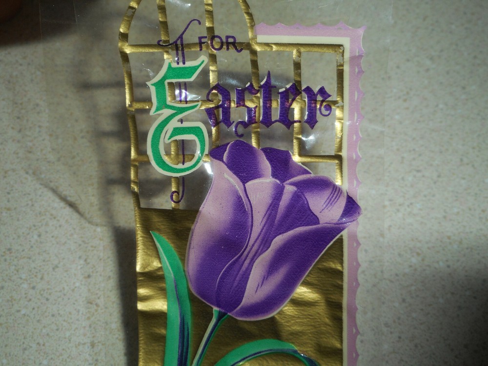 Vintage Daggett's Boston MA EASTER Chocolates Cellophane Candy Wrapper 1950's