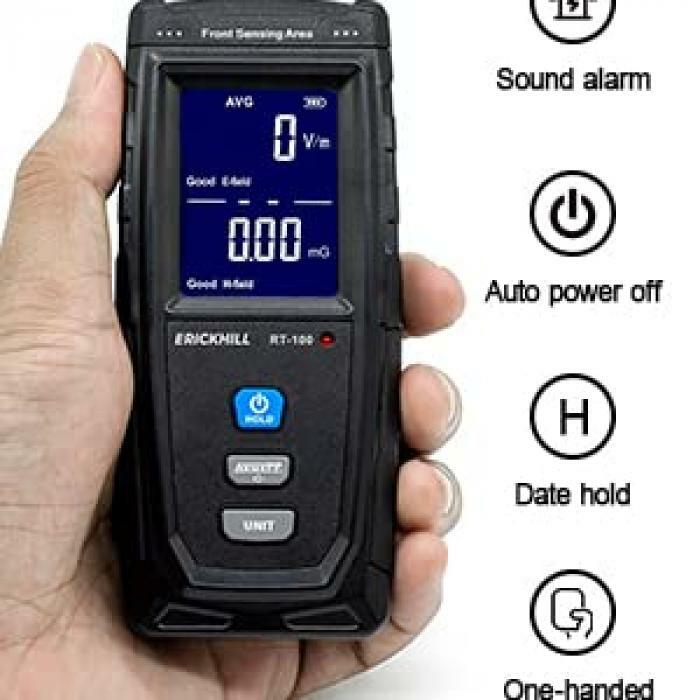 EMF Meter Rechargeable Digital Ghost Hunting Radiation Detector Handheld Device