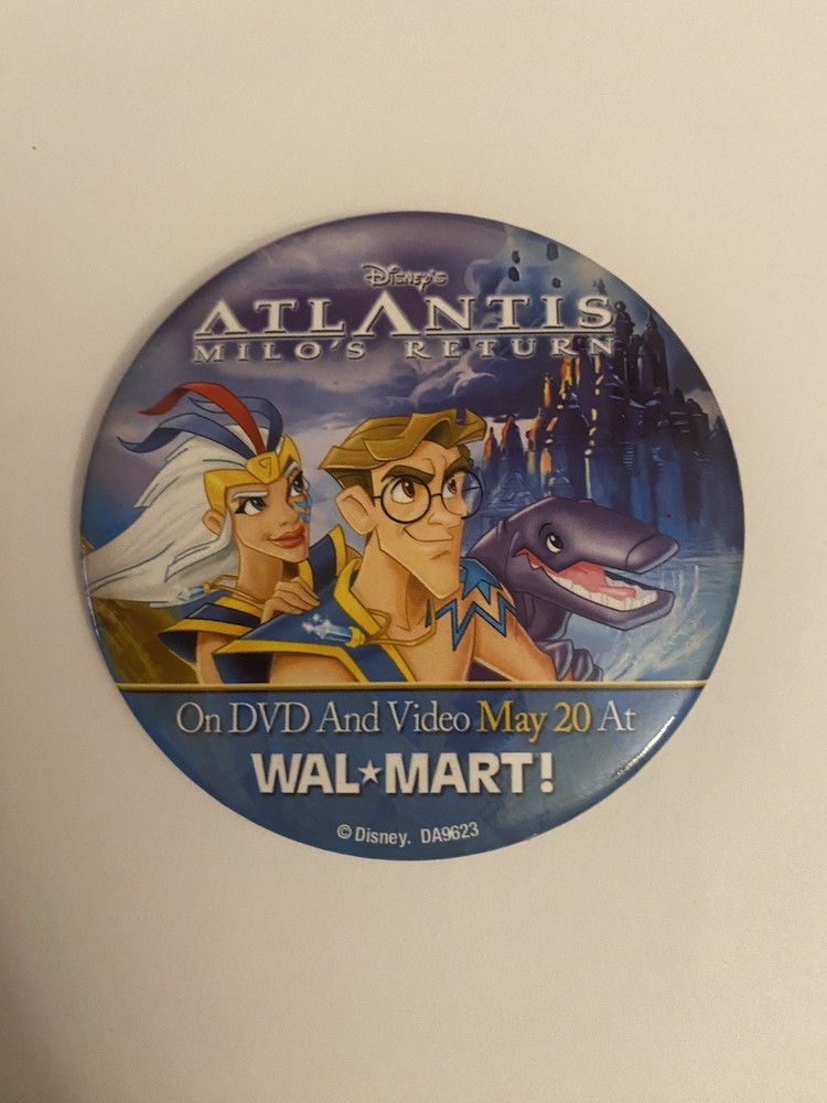 Atlantis Milo’s Return On DVD At Walmart Pin Back Button P161