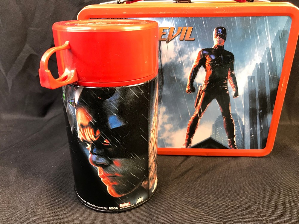 Neca 2003 Marvel Daredevil Metal Lunch Box & Thermos