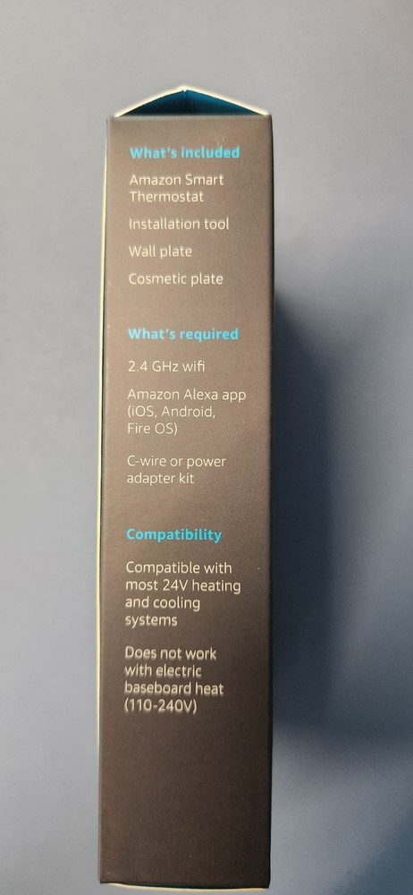 Amazon Smart Thermostat without C-Wire Adapter - White