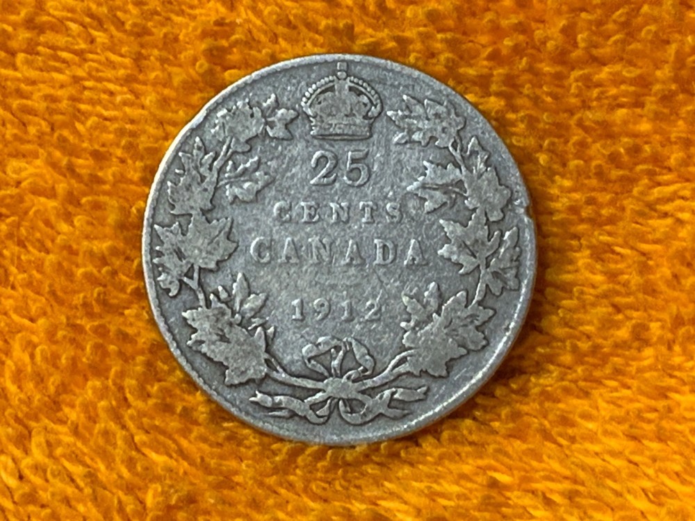1912 Canada 25 Cent Coin