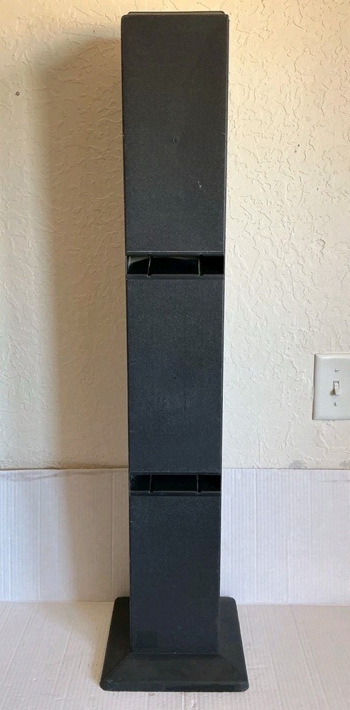 Vintage Alpha CD Storage Tower Rack 60 CD Capacity Plastic Black