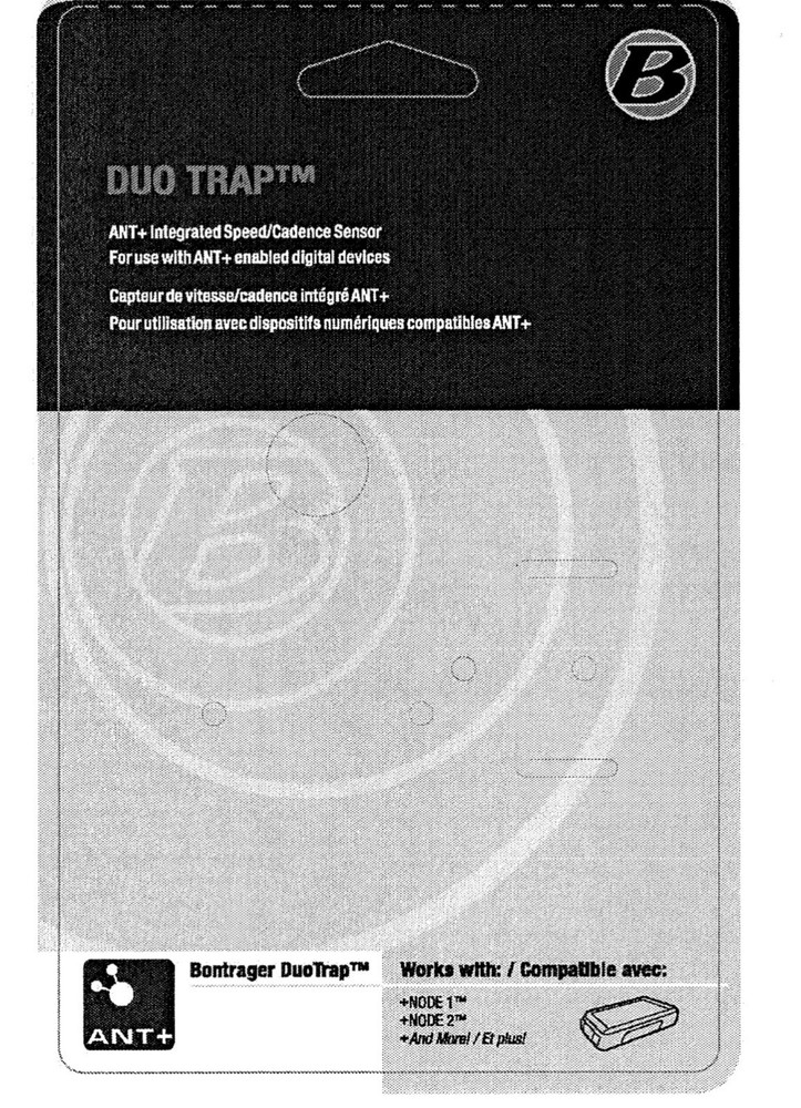 Bontrager Node 1 Computer & DuoTrap ANT+ Sensor Kit w/ Mount & Magnet