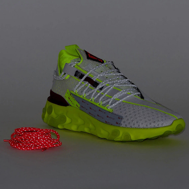 Nike React ISPA Platinum Volt Reflective Running Casual Sneakers