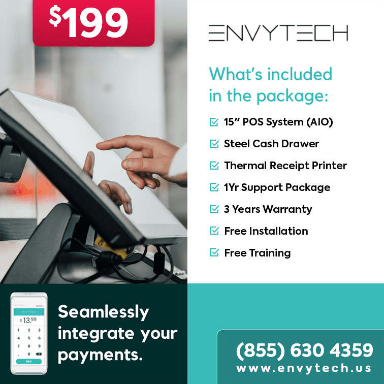 $199 - 15” AIO ALL IN ONE Touchscreen POS System  -  Takeout | Salons