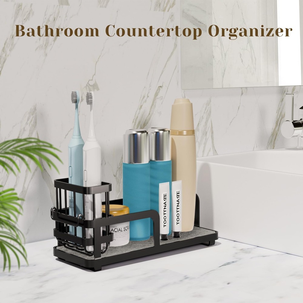 BlitzFill Kitchen Sink Caddy Organizer for Instant Dry, Rustproof Sponge Holder