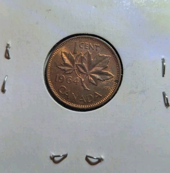 1964 Canadian Maple Leaf Penny CE