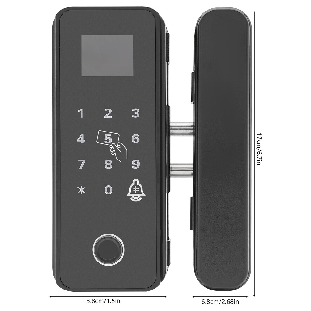 Door Mounted Smart Door Lock Fingerprint Door Lock Codes Lock USB Interface
