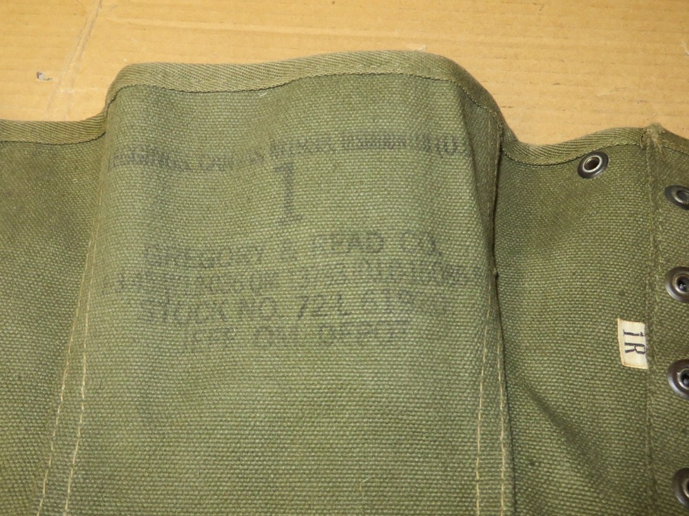WW II LEGGINGS GAITER CANVAS 3 piece GROUP VINTAGE gregory & read co. # 72L61920