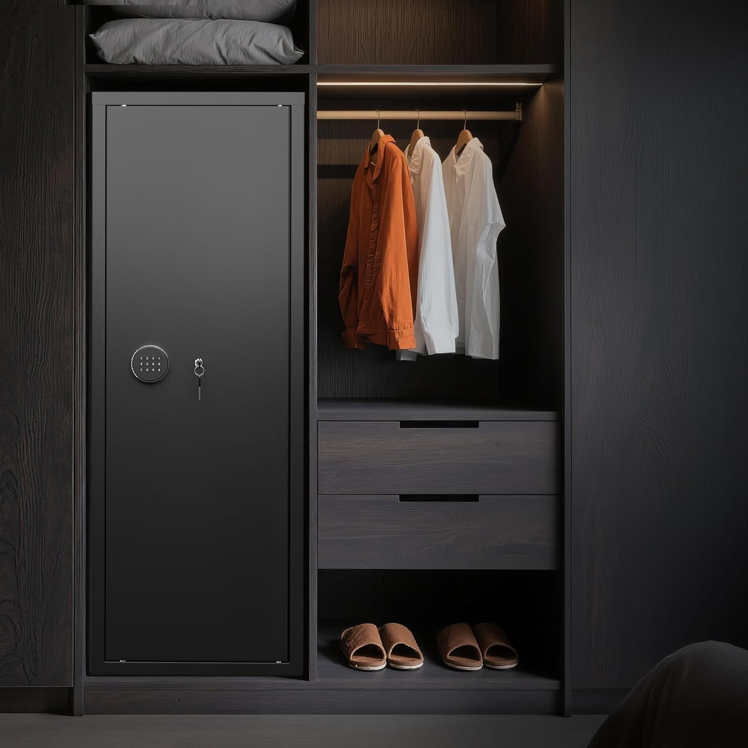 12–15 Gun Fireproof Security Safe for Rifles with Digital Lock & Handgun Slots