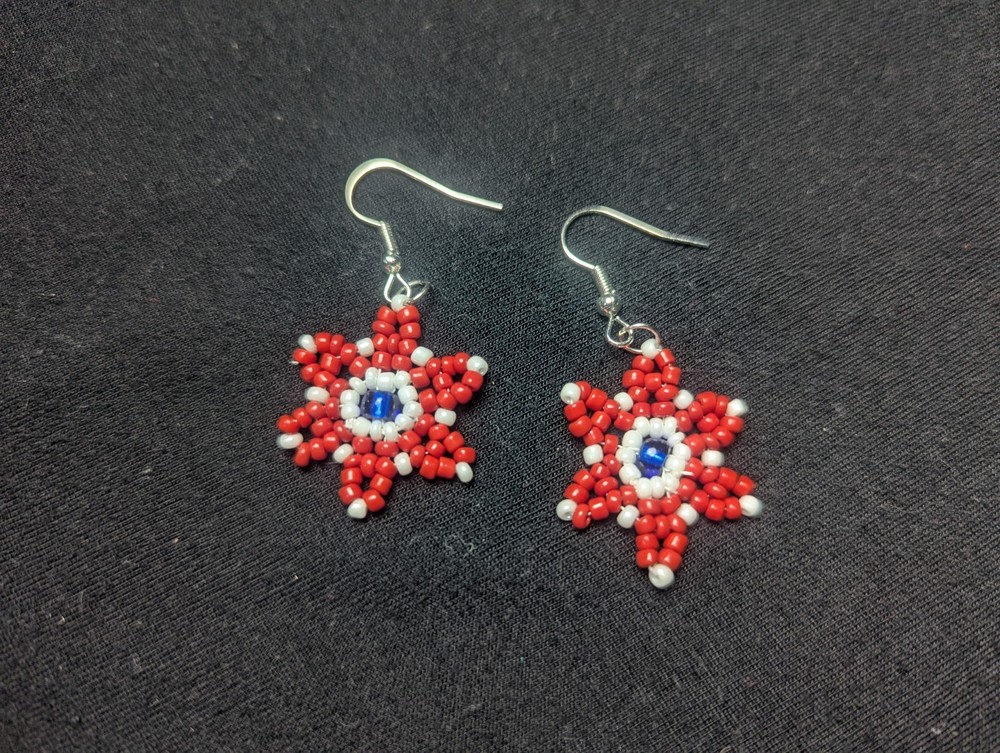 Handmade Beaded Star Earrings