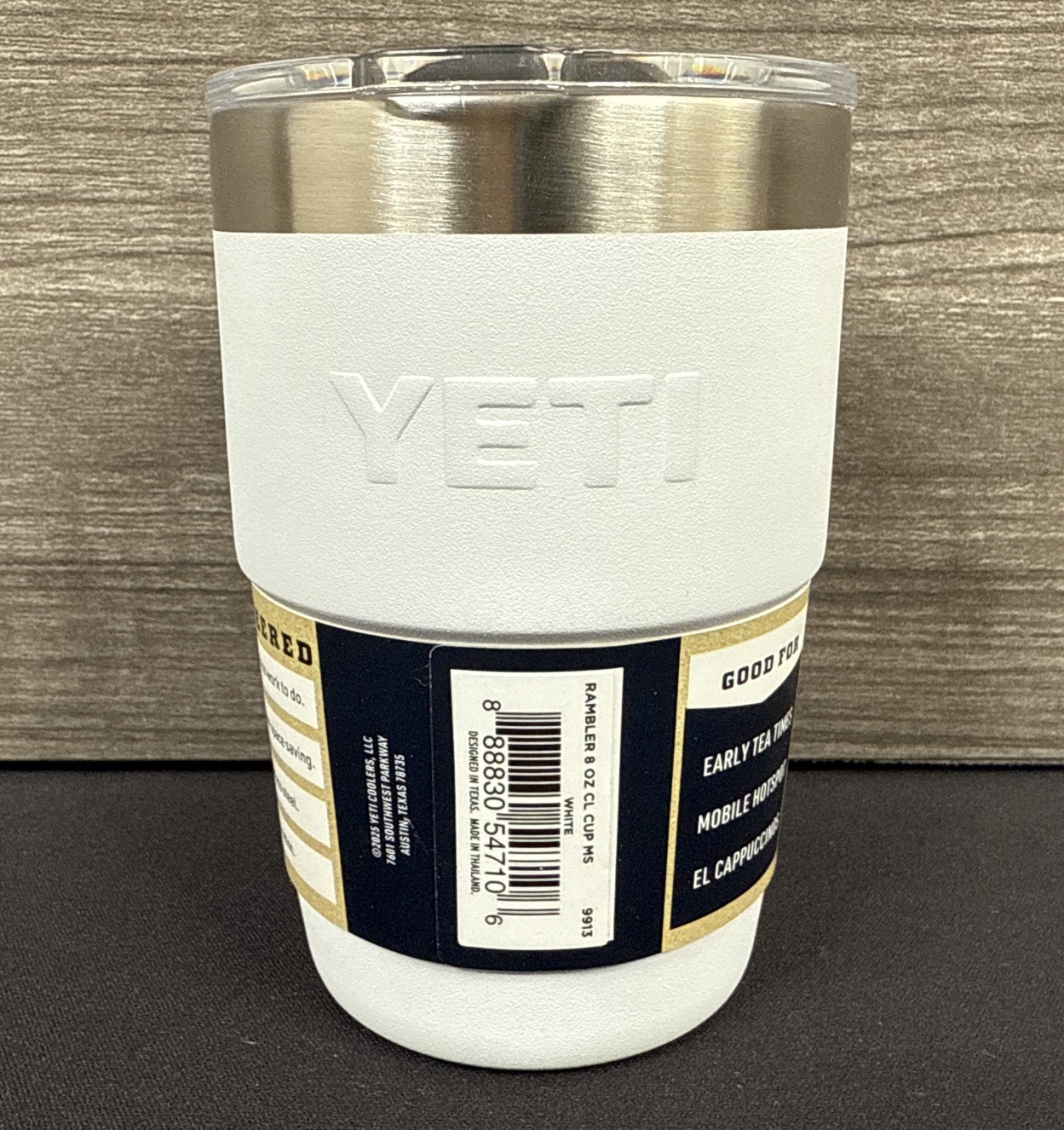 YETI Cape Taupe 8 oz Stackable Cup (White) Brand New/Free Shipping