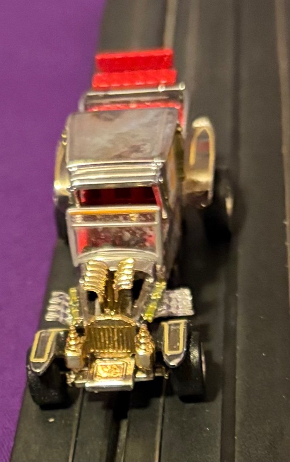 Munster Coach exclusive chrome body hoslotcar Jag tr3 chassis never ran