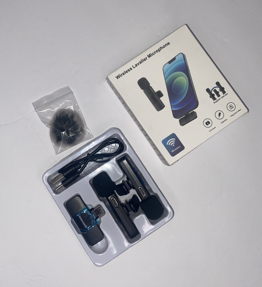 Lavalier Microphone Wireless Recording Mini Mic Android Iphone+Airtag