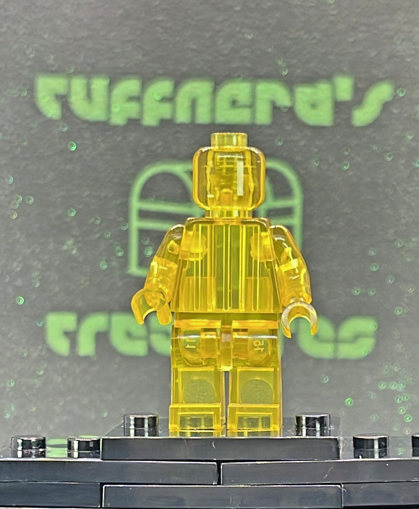 CUSTOM BLANK MOC TRANSPARENT YELLOW MINIFIG