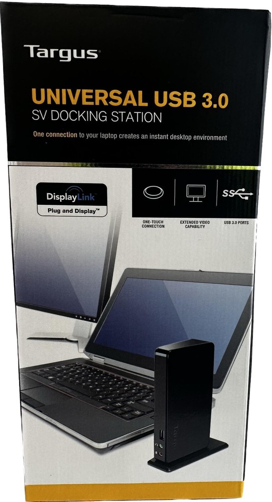 Targus Universal USB 3.0 SV Docking Station ACP076US - Black (Sealed)