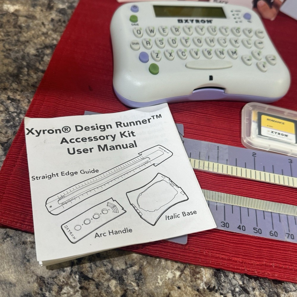 Xyron Design Runner Cordless Handheld Printer, Disc Maker, 6 Inks, 9 Design Disc