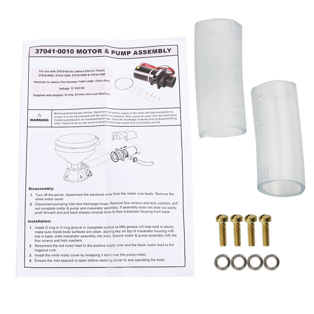 For Jabsco 37010-Series 0090 1000 1090 12V Electric Toilets Motor Pump Assembly