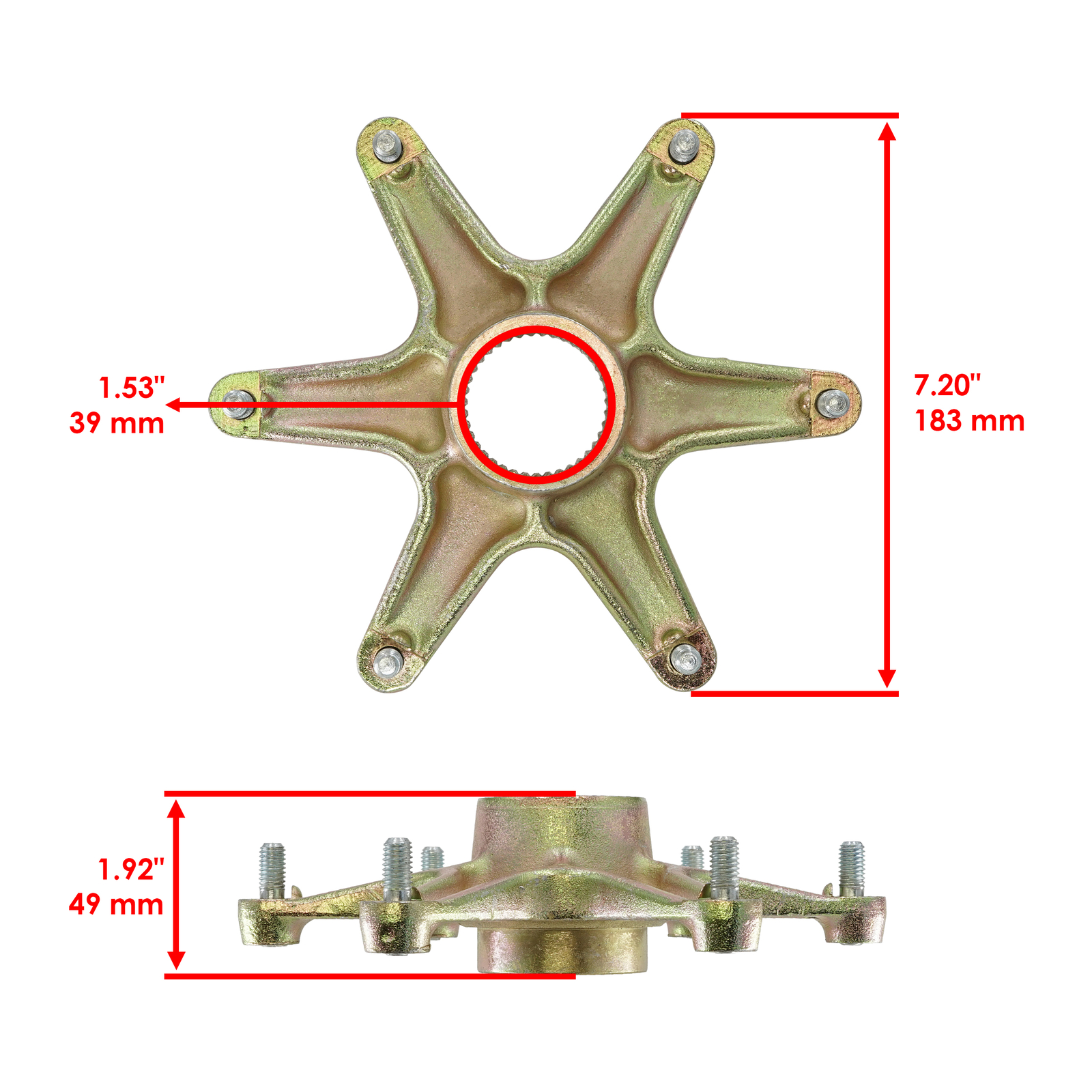 Rear Axle Shaft w/ Sprocket Axle Collar for Yamaha Warrior 350 YFM350 1989-2004