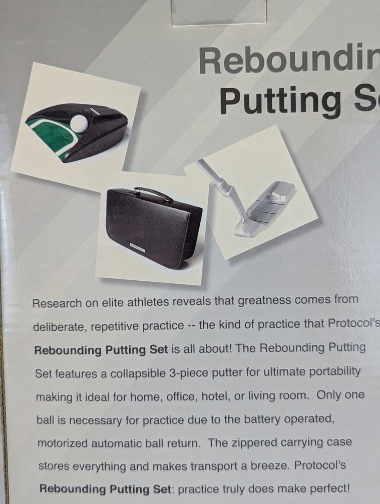 Golf Putting Set, Automatic Ball Return, Putter Included. NIB Practice Your Putt