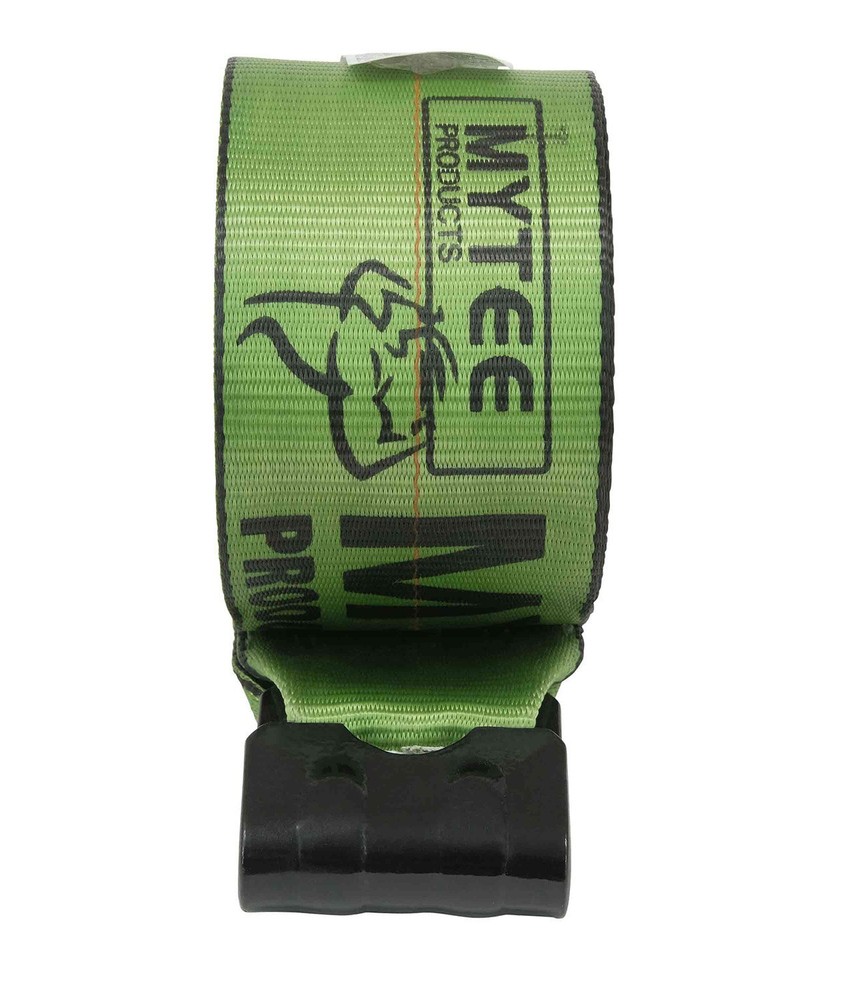 (20 Pack) 4" Winch Strap with Flat Hook - Green